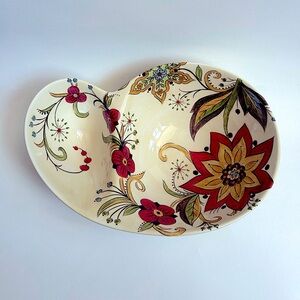 Pier 1 Imports Carynthum Chip and Dip Serving Bowl Floral Bohemian